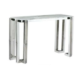 Console DKD Home Decor Kristal Zilverkleurig Staal Wit 120 x 45 x 78 cm