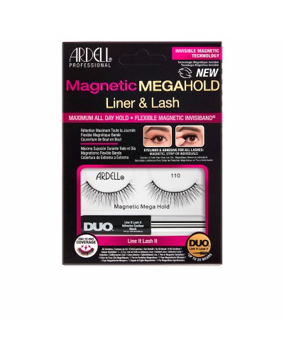 Ardell Magnetic Megahold Faux Cils #110 avec Liner - Application Facile !
