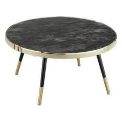 Table basse DKD en Acier et Verre | Élégante et Moderne | 82,5 x 82,5 x 40 cm
