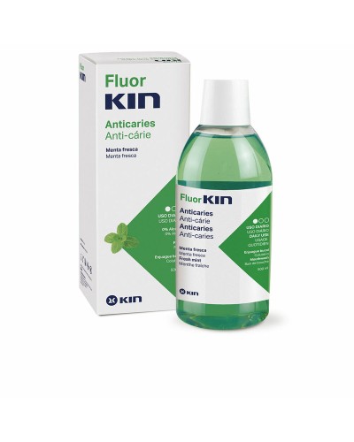 Kin Fluorkin Bain de Bouche Menthe Anti-caries 500ml - Hygiène Buccale
