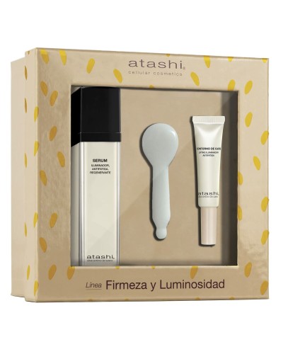 Atashi Set Belleza: Reafirmante, Iluminador - Tratamiento Facial 3 piezas

