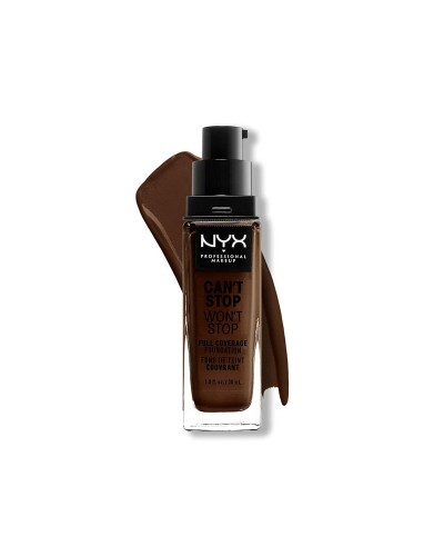 NYX Can't Stop Won't Stop Cremige Make-up Basis - Deep Ebony - Lange Haltbarkeit 30ml
