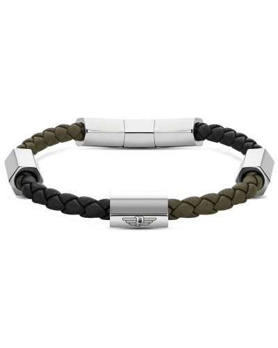 Pulsera Police para hombre, acero inoxidable negro, malla milanesa PEAGB2120005
