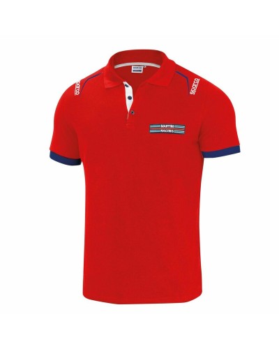 Sparco Martini Racing: Polo Uomo Rossa - Cotone Premium, Stile Casual
