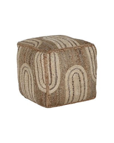 Poggiapiedi Home ESPRIT Beige Naturale 45 x 45 x 45 cm