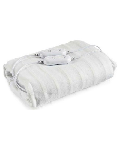 Electric Blanket 2 x 60 W Polyester White (140 x 1 x 160 cm)