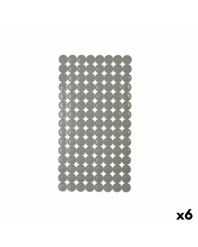 Non-slip Shower Mat Grey PVC 68 x 36 x 1 cm (6 Units)