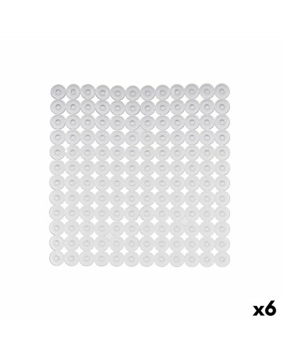 Antislipmat voor in de douche Transparant PVC 54 x 54 x 1 cm (6 Stuks)