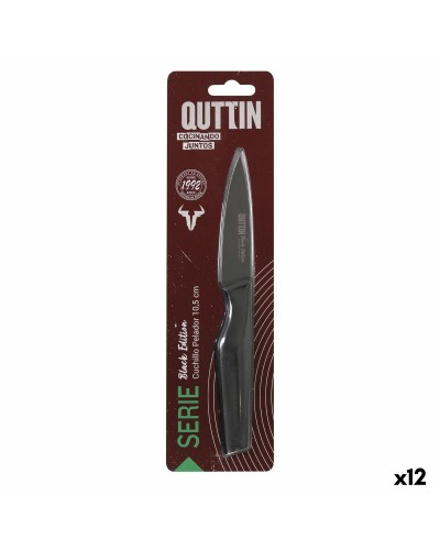 Eplucheur Quttin Black Acier inoxydable 9 cm (12 Unités)