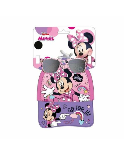 Keps och solglasögon set Minnie Mouse 2 Delar Barn