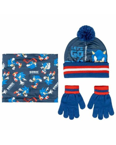 Bonnet, écharpe et gants Sonic 2-8 Ans