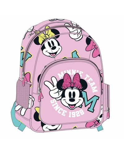 School Bag Minnie Mouse Fuchsia 32 x 15 x 42 cm