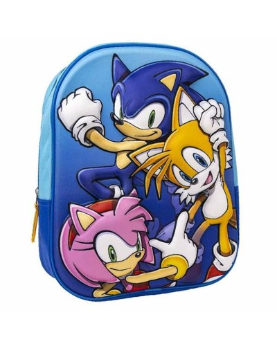 Mochila Escolar 3D Sonic 25 x 31 x 9 cm