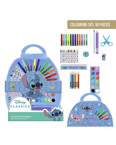 Set de Papelería Stitch Azul Maletín