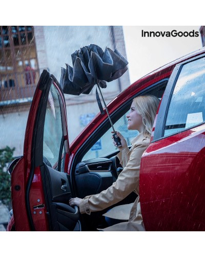 InnovaGoods Folbrella: Umgekehrter Faltbarer Regenschirm mit LED - Winddicht & Regendicht
