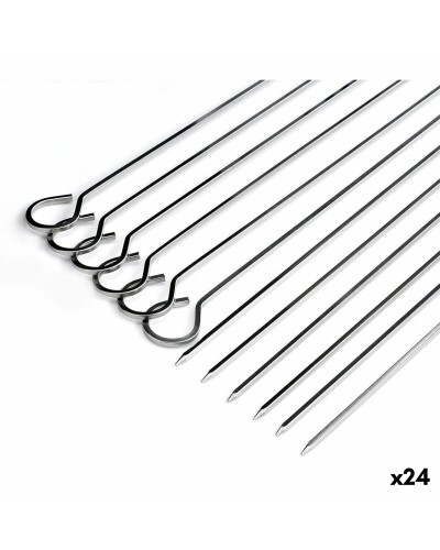 Barbecue Skewer Set Algon Metal 27 cm 6 Pieces (24 Units)