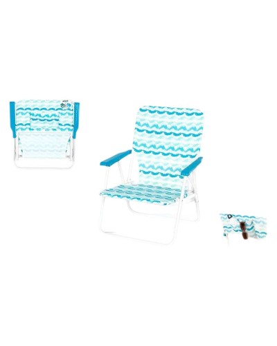 Gepolsterte Campingstuhl Aktive 45 x 40 x 70 cm