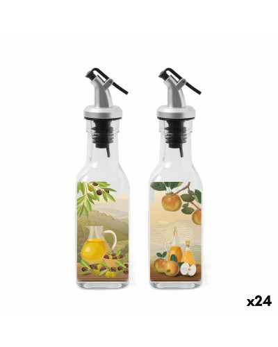 Kryddset Anna Transparent Silvrig Glas ABS 170 ml 5 x 5 x 20 cm 2 Delar (24 antal)