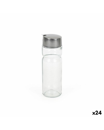 Ölfläschchen Quttin Durchsichtig Silberfarben Glas 0,2 L 5 x 5 x 15 cm (24 Stück)
