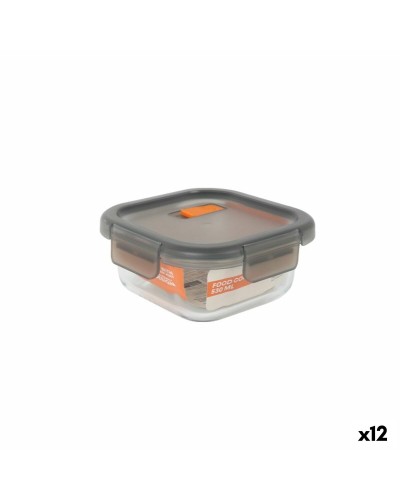 Lunchbox hermetisch MasterChef Grau Durchsichtig karriert 530 ml (12 Stück)