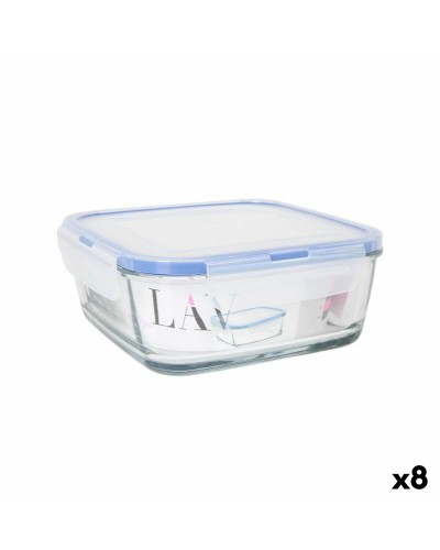 Porta pranzo Ermetico LAV Azzurro Trasparente 1,15 L (8 Unità)