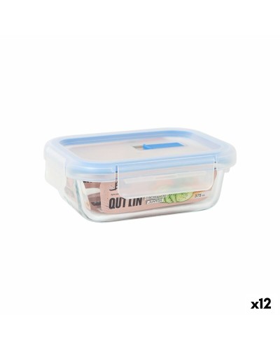 Hermetisk matlåda Quttin Transparent Rektangulär 375 ml (12 antal)