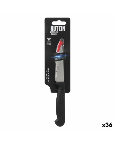 Peeler Knife Quttin Laser Black Silver Stainless steel 8,5 cm (36 Units)