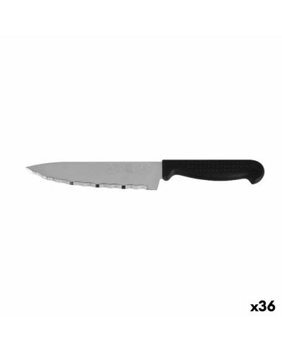 Cuchillo de Cocina Quttin Laser Negro Plateado 28 x 6 x 1,3 cm (36 Unidades)