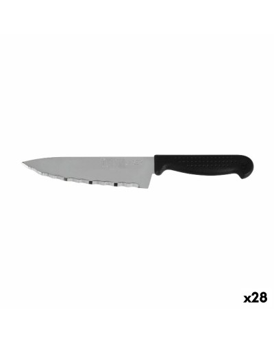 Couteau de cuisine Quttin Laser Noir Argenté 28 x 6 x 1,3 cm (28 Unités)
