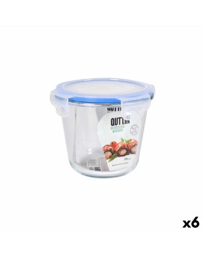 Hermetic Lunch Box Quttin Transparent 700 ml (6 Units)