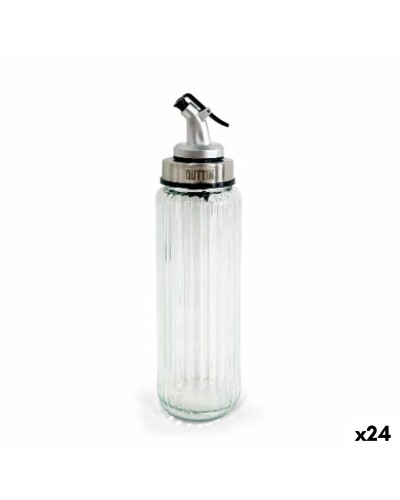 Mausteikko Quttin OTTICO Läpinäkyvä Hopeinen Lasi 0,5 L 6 x 6 x 30,5 cm (24 osaa)