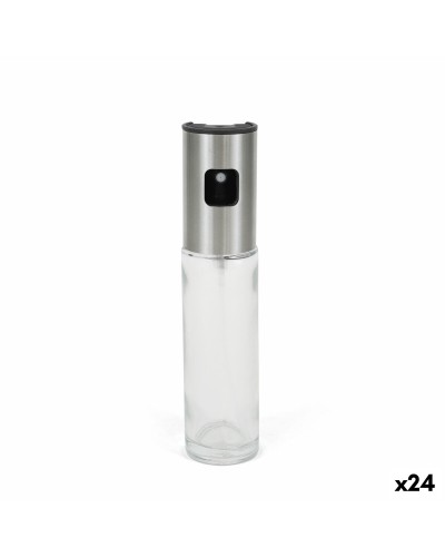 Flesje La Mediterránea Luxe Transparant Zilverkleurig Glas 100 ml (24 Stuks)