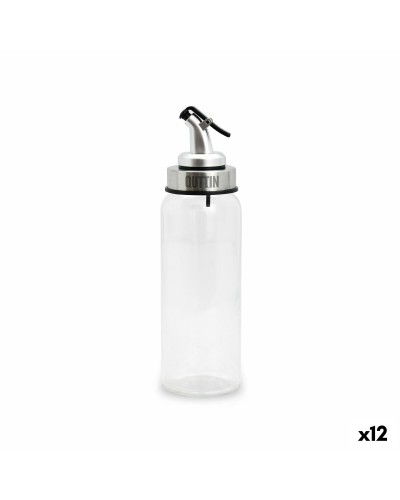Huilier Quttin Transparent Argenté verre 5,5 x 5,5 x 20,5 cm (12 Unités)