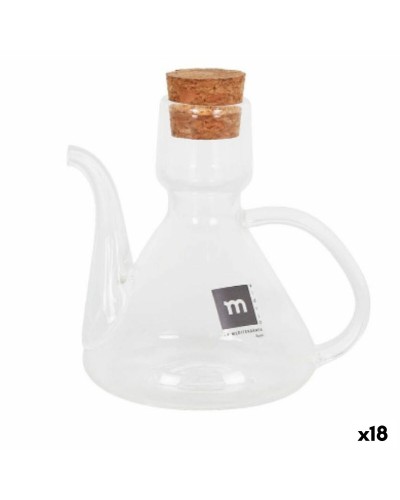 Aceitera La Mediterránea Bell Transparente Silicona Vidrio de Borosilicato 125 ml (18 Unidades)