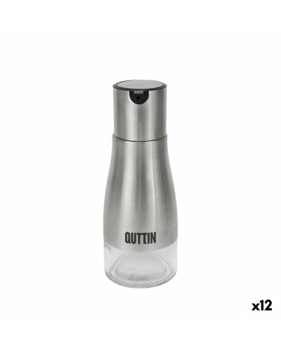 Cruet Quttin Transparent Silver Stainless steel 0,32 L (12 Units)