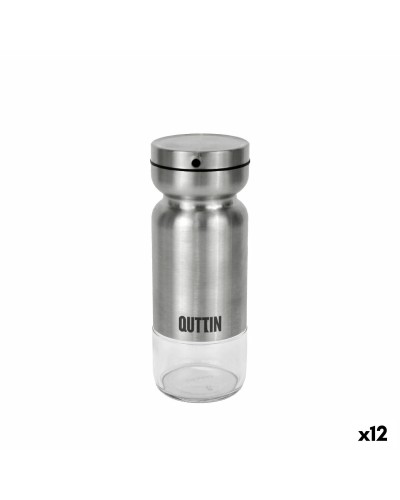 Ölfläschchen Quttin Durchsichtig Silberfarben Edelstahl 0,36 L (12 Stück)