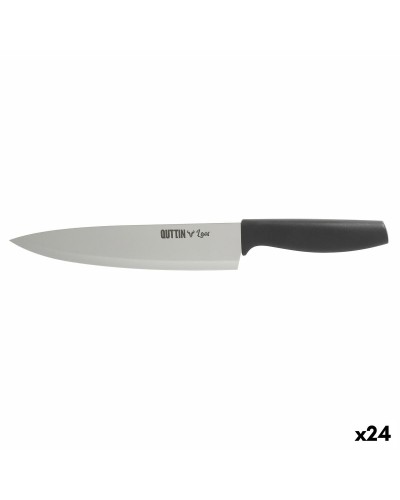 Coltello da Cucina Quttin Laos Nero Argentato 20 cm (24 Unità)