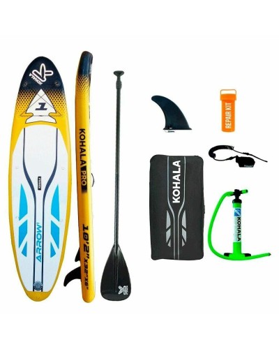 Opblaasbaar SUP-board met Accessoires Kohala Arrow 1 Geel (310 x 81 x 15 cm)