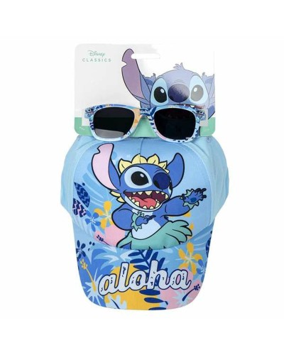 Set van pet en zonnebril Stitch 2 Onderdelen Kinderen