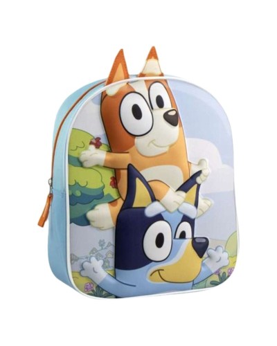 Mochila Escolar 3D Bluey Azul