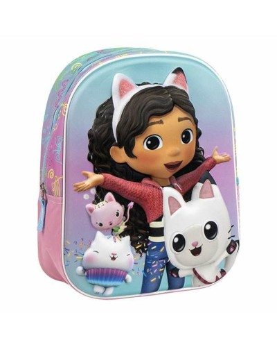 3D-schoolrugzak Gabby's Dollhouse Roze 25,0 x 31,0 x 10,0 cm