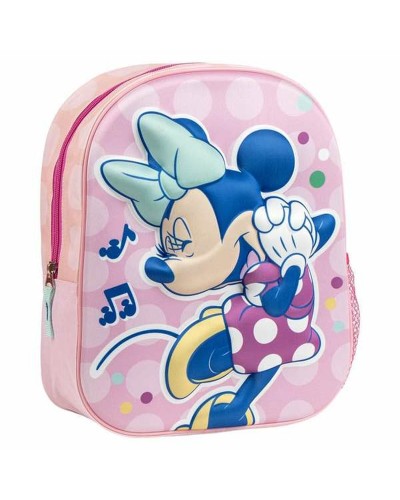Skolryggsäck 3D Minnie Mouse Rosa 25,0 x 31,0 x 10,0 cm