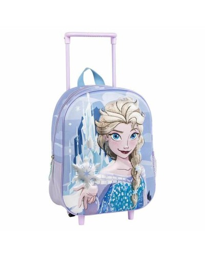 Cartable 3D avec roulettes Frozen Bleu Lila 25,0 x 31,0 x 10,0 cm
