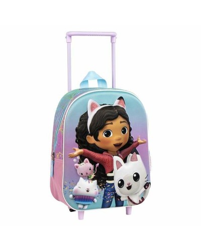 Trolley per la Scuola 3D Gabby's Dollhouse Rosa 25,0 x 31,0 x 10,0 cm