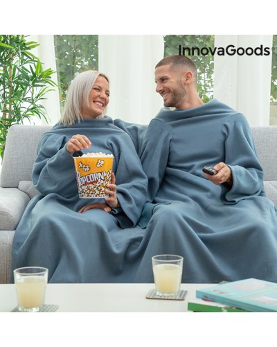 InnovaGoods Coperta con Maniche Doppia + Tasca - Morbida e Calda
