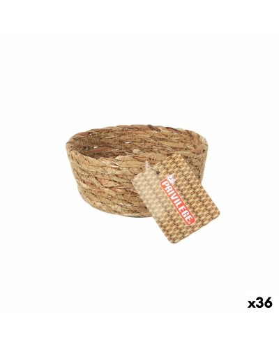 Multi-purpose basket Privilege   Brown wicker Circular ø 12 x 5 cm (36 Units)