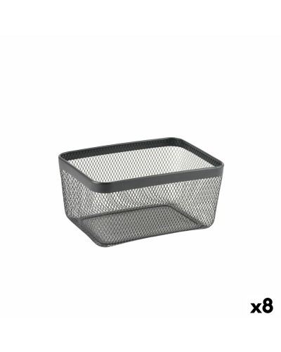 Multi-purpose basket Confortime Black Metal 30,5 x 23 x 15,2 cm (8 Units)