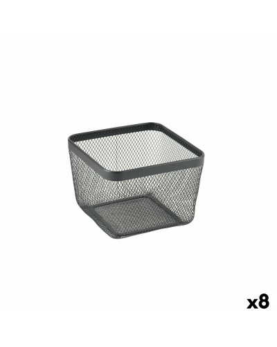 Monikäyttöinen kori Confortime Musta Metalli 24,5 x 24,5 x 17 cm (8 osaa)