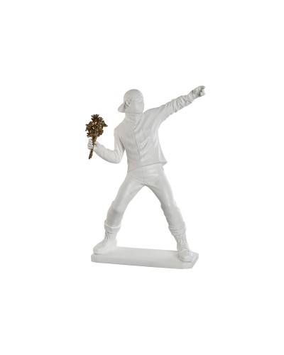 Decoratieve figuren Home ESPRIT Wit Gouden 41 x 24 x 66 cm