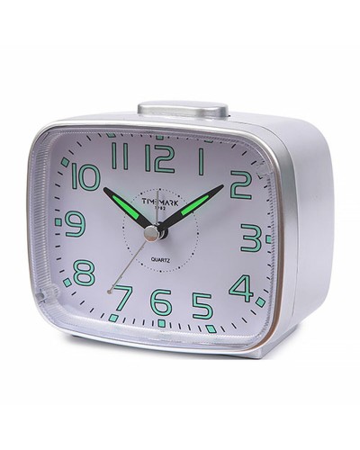 Alarm Clock Timemark 12 x 9,5 x 6,5 cm Traditional Analogue Silver